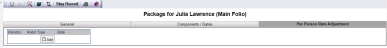 Per PErson Adjustment tab of Packages for Folio screen